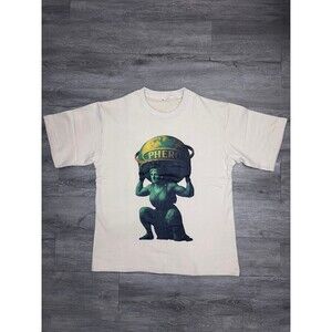 PHERO Atlas French Terry Boxy Drop Shoulder Graphic Tee Large Beige